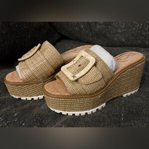 Sam Edelman Livi Espadrille Leather Wedge - Never Been Worn